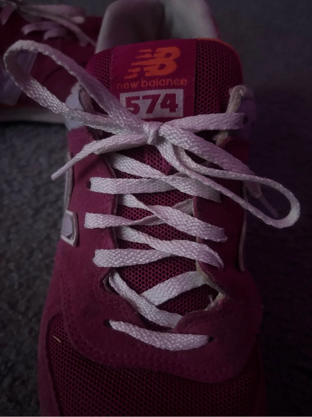 New Balance Women's Bright Pink Athletic Sneakers with White Accents